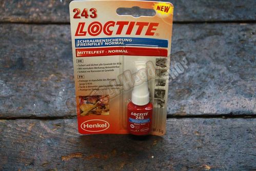 Loctite 243 Thread Locker, Medium Strength, 5ml