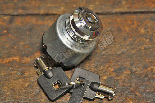 Ignition Switch, FX-Style, thick, round key, under tank mount