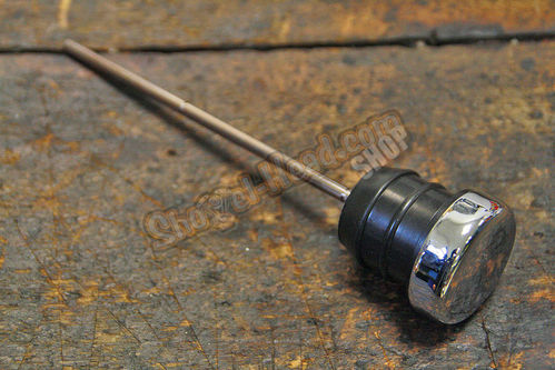 Oil Tank Fill Plug with Dipstick, chromed