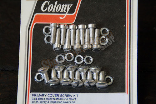 Tin Primary Bolt Kit, zinc plated, slotted, OEM Style