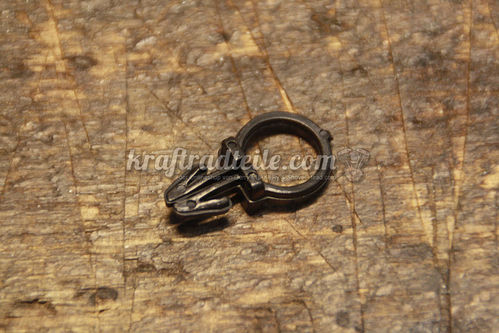 Handlebar Wire Clamp, black, 1/2" Diameter