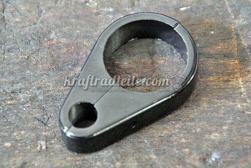 Clutch Cable Clamp, Smooth, black, for 1 1/4" tubes