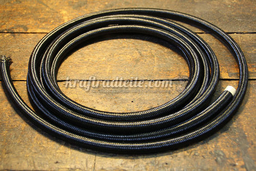 Oil Hose, black Nylon braided, 3/8" I.D., sold per meter