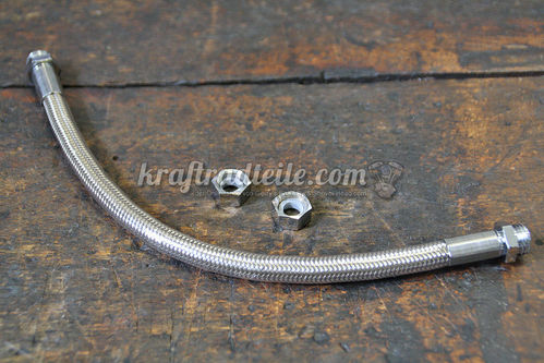 Crossover Fuel Line, Stainless Braided, Softail© 86-99